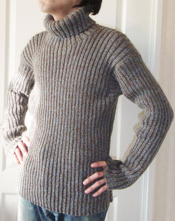 リブ編みのセーター